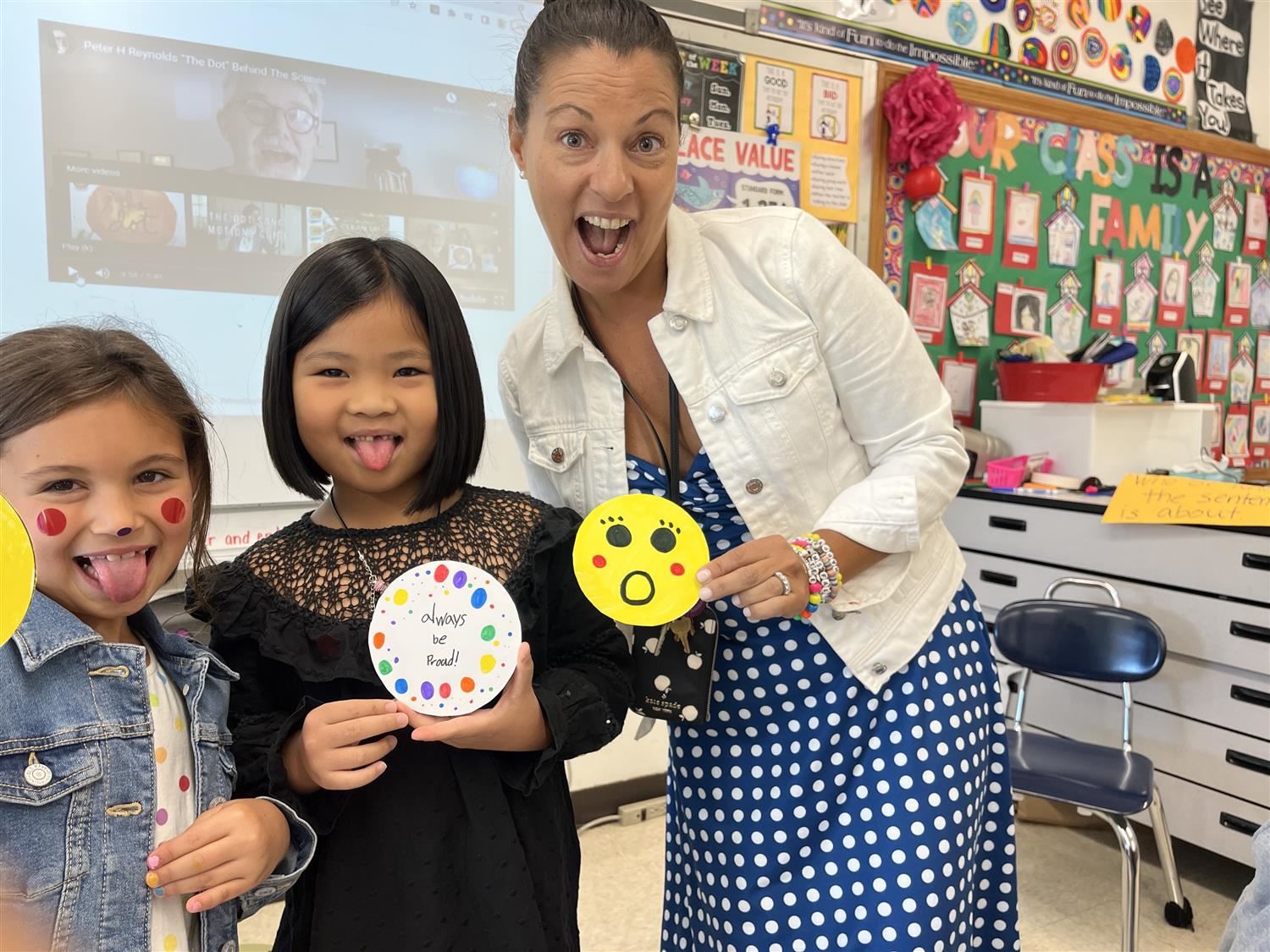 Teacher and students